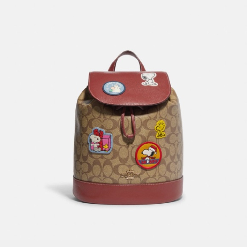 Coach Coach X Peanuts Dempsey Drawstring Backpack With Patches